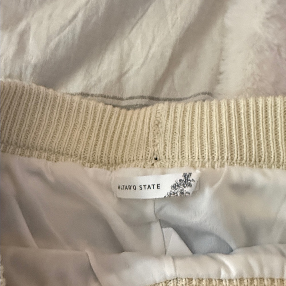 Striped Black and White Knit Shorts - Picture 3 of 5